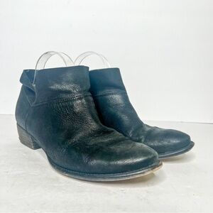Anthropologie Seychelles Black Leather Ankle Booties Size 10 Women’s Heeled